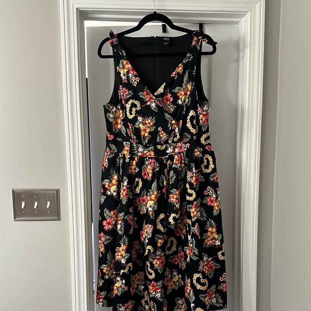 Disney Orange Midi Sundress V-Neck Sleeveless